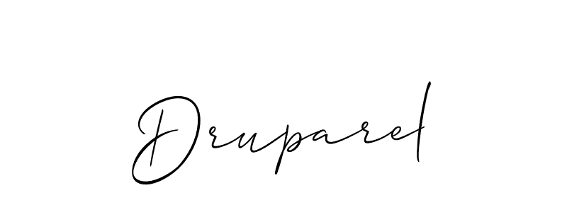 Also You can easily find your signature by using the search form. We will create Druparel name handwritten signature images for you free of cost using Allison_Script sign style. Druparel signature style 2 images and pictures png