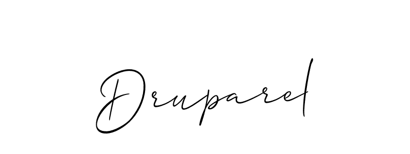 Also You can easily find your signature by using the search form. We will create Druparel name handwritten signature images for you free of cost using Allison_Script sign style. Druparel signature style 2 images and pictures png