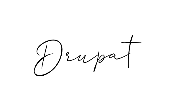 Design your own signature with our free online signature maker. With this signature software, you can create a handwritten (Allison_Script) signature for name Drupat. Drupat signature style 2 images and pictures png