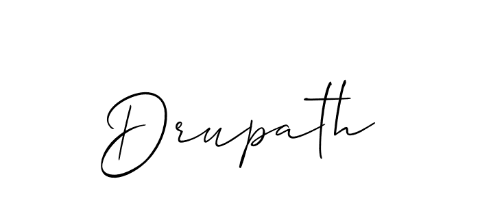 if you are searching for the best signature style for your name Drupath. so please give up your signature search. here we have designed multiple signature styles  using Allison_Script. Drupath signature style 2 images and pictures png