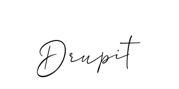 How to make Drupit signature? Allison_Script is a professional autograph style. Create handwritten signature for Drupit name. Drupit signature style 2 images and pictures png