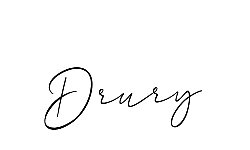 Design your own signature with our free online signature maker. With this signature software, you can create a handwritten (Allison_Script) signature for name Drury. Drury signature style 2 images and pictures png