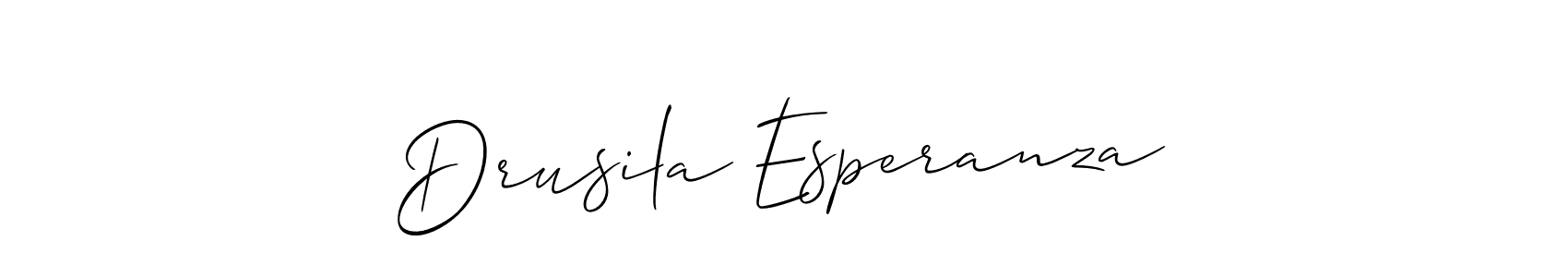 Make a beautiful signature design for name Drusila Esperanza. Use this online signature maker to create a handwritten signature for free. Drusila Esperanza signature style 2 images and pictures png