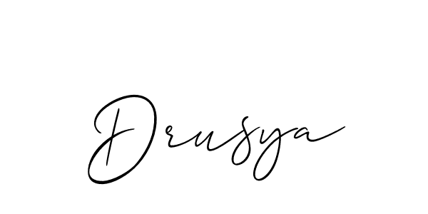 if you are searching for the best signature style for your name Drusya. so please give up your signature search. here we have designed multiple signature styles  using Allison_Script. Drusya signature style 2 images and pictures png