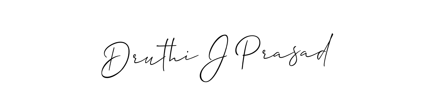 You should practise on your own different ways (Allison_Script) to write your name (Druthi J Prasad) in signature. don't let someone else do it for you. Druthi J Prasad signature style 2 images and pictures png