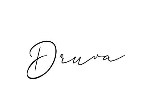 The best way (Allison_Script) to make a short signature is to pick only two or three words in your name. The name Druva include a total of six letters. For converting this name. Druva signature style 2 images and pictures png