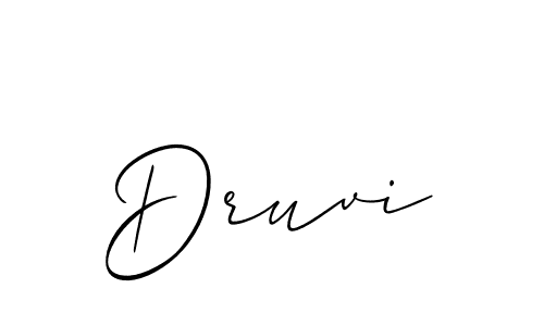 Create a beautiful signature design for name Druvi. With this signature (Allison_Script) fonts, you can make a handwritten signature for free. Druvi signature style 2 images and pictures png