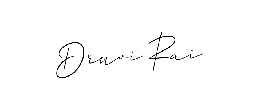 Similarly Allison_Script is the best handwritten signature design. Signature creator online .You can use it as an online autograph creator for name Druvi Rai. Druvi Rai signature style 2 images and pictures png