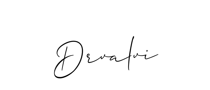 Design your own signature with our free online signature maker. With this signature software, you can create a handwritten (Allison_Script) signature for name Drvalvi. Drvalvi signature style 2 images and pictures png