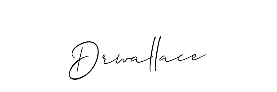 How to make Drwallace signature? Allison_Script is a professional autograph style. Create handwritten signature for Drwallace name. Drwallace signature style 2 images and pictures png