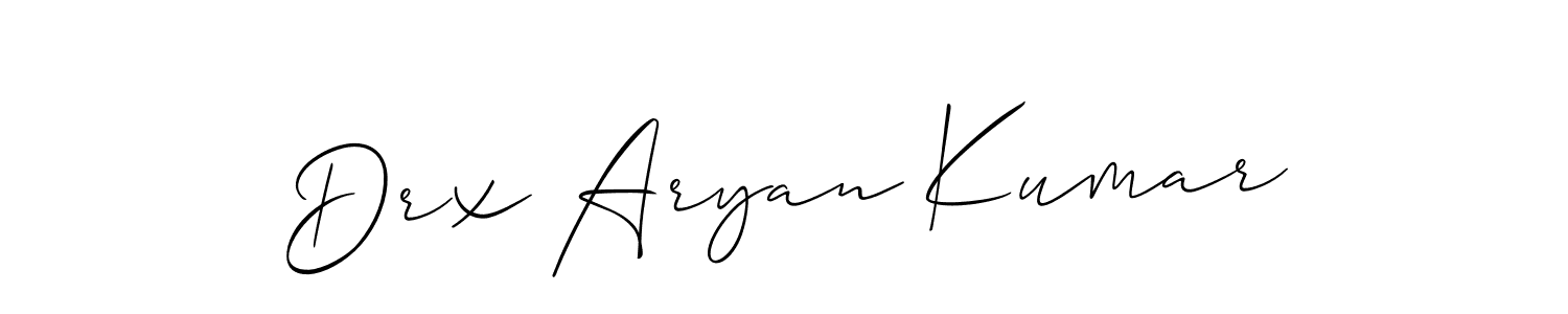 if you are searching for the best signature style for your name Drx Aryan Kumar. so please give up your signature search. here we have designed multiple signature styles  using Allison_Script. Drx Aryan Kumar signature style 2 images and pictures png
