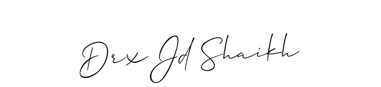 It looks lik you need a new signature style for name Drx Jd Shaikh. Design unique handwritten (Allison_Script) signature with our free signature maker in just a few clicks. Drx Jd Shaikh signature style 2 images and pictures png