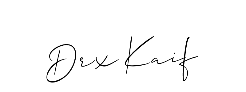 Use a signature maker to create a handwritten signature online. With this signature software, you can design (Allison_Script) your own signature for name Drx Kaif. Drx Kaif signature style 2 images and pictures png