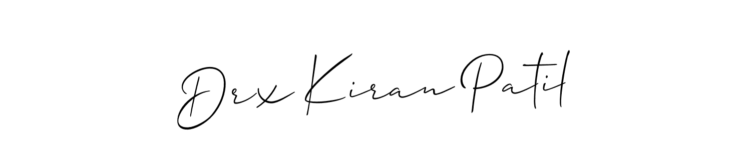 This is the best signature style for the Drx Kiran Patil name. Also you like these signature font (Allison_Script). Mix name signature. Drx Kiran Patil signature style 2 images and pictures png