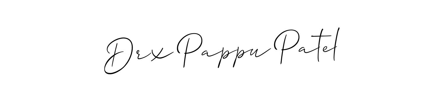 You should practise on your own different ways (Allison_Script) to write your name (Drx Pappu Patel) in signature. don't let someone else do it for you. Drx Pappu Patel signature style 2 images and pictures png