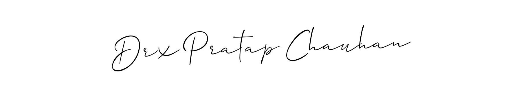 You should practise on your own different ways (Allison_Script) to write your name (Drx Pratap Chauhan) in signature. don't let someone else do it for you. Drx Pratap Chauhan signature style 2 images and pictures png