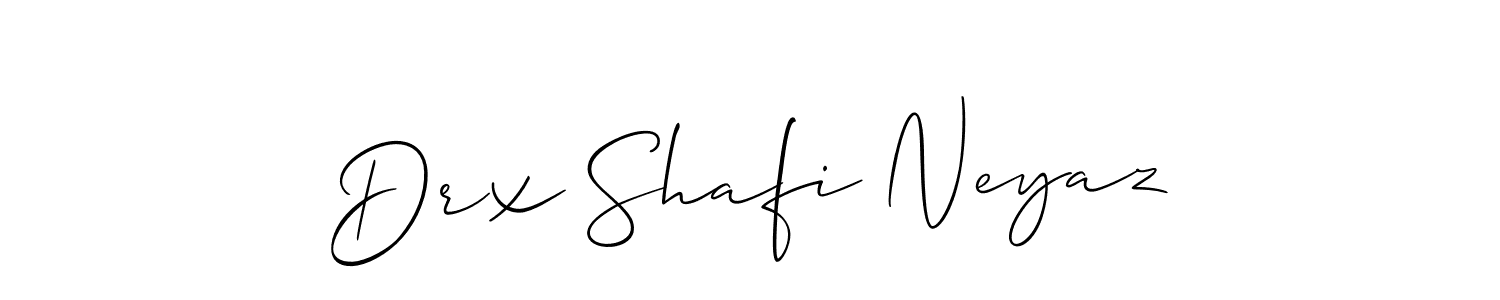 Also we have Drx Shafi Neyaz name is the best signature style. Create professional handwritten signature collection using Allison_Script autograph style. Drx Shafi Neyaz signature style 2 images and pictures png