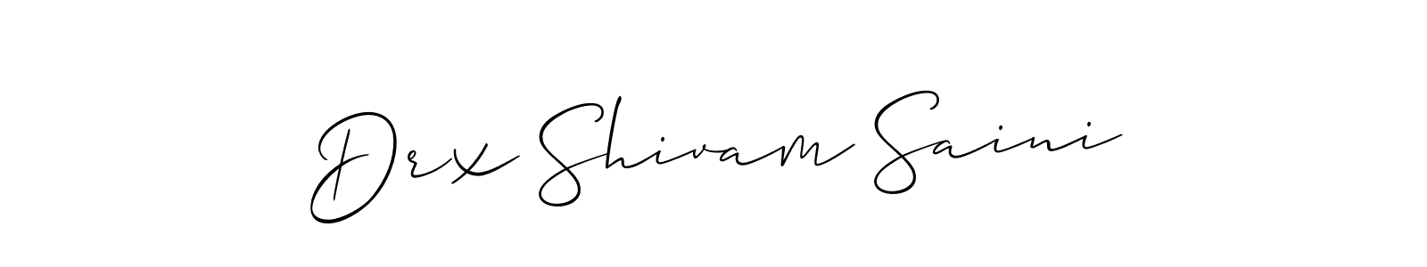 You can use this online signature creator to create a handwritten signature for the name Drx Shivam Saini. This is the best online autograph maker. Drx Shivam Saini signature style 2 images and pictures png
