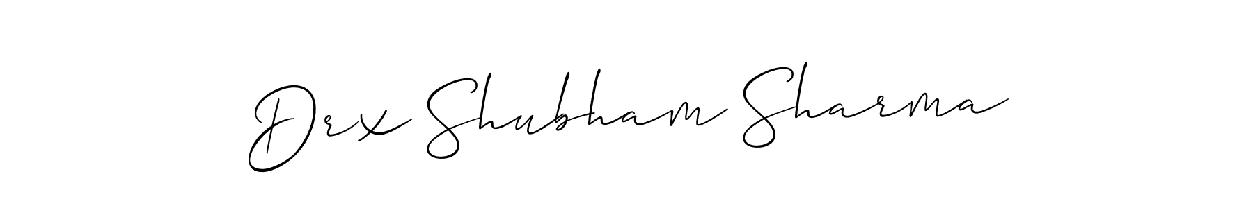 Use a signature maker to create a handwritten signature online. With this signature software, you can design (Allison_Script) your own signature for name Drx Shubham Sharma. Drx Shubham Sharma signature style 2 images and pictures png
