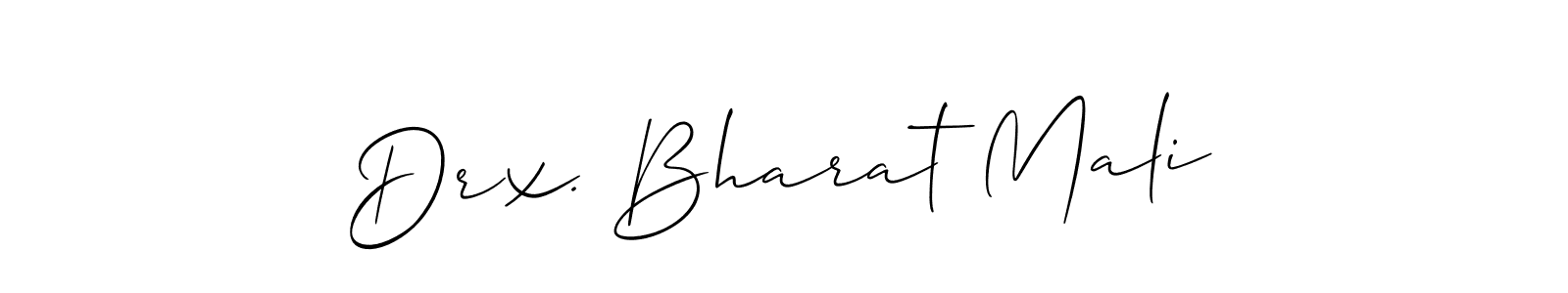 Similarly Allison_Script is the best handwritten signature design. Signature creator online .You can use it as an online autograph creator for name Drx. Bharat Mali. Drx. Bharat Mali signature style 2 images and pictures png