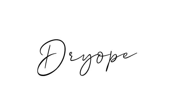 The best way (Allison_Script) to make a short signature is to pick only two or three words in your name. The name Dryope include a total of six letters. For converting this name. Dryope signature style 2 images and pictures png
