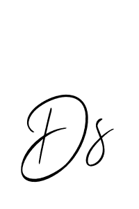 Create a beautiful signature design for name Ds. With this signature (Allison_Script) fonts, you can make a handwritten signature for free. Ds signature style 2 images and pictures png