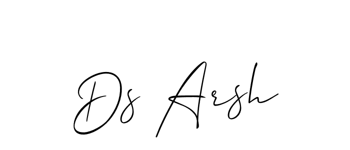 Make a beautiful signature design for name Ds Arsh. With this signature (Allison_Script) style, you can create a handwritten signature for free. Ds Arsh signature style 2 images and pictures png