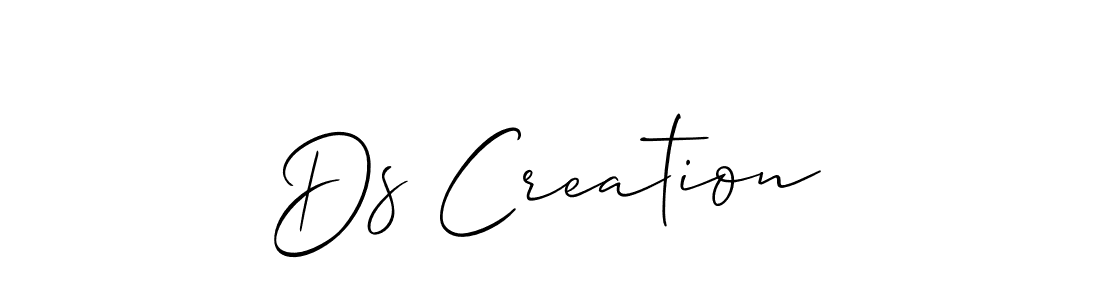 Allison_Script is a professional signature style that is perfect for those who want to add a touch of class to their signature. It is also a great choice for those who want to make their signature more unique. Get Ds Creation name to fancy signature for free. Ds Creation signature style 2 images and pictures png