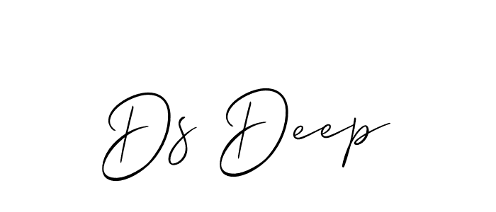 How to make Ds Deep name signature. Use Allison_Script style for creating short signs online. This is the latest handwritten sign. Ds Deep signature style 2 images and pictures png