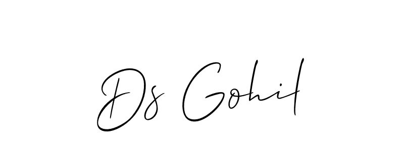 Make a short Ds Gohil signature style. Manage your documents anywhere anytime using Allison_Script. Create and add eSignatures, submit forms, share and send files easily. Ds Gohil signature style 2 images and pictures png