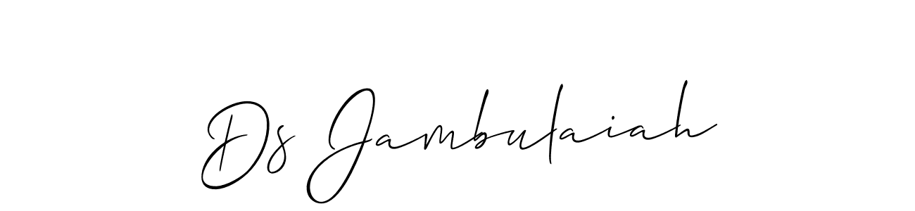 Make a beautiful signature design for name Ds Jambulaiah. With this signature (Allison_Script) style, you can create a handwritten signature for free. Ds Jambulaiah signature style 2 images and pictures png