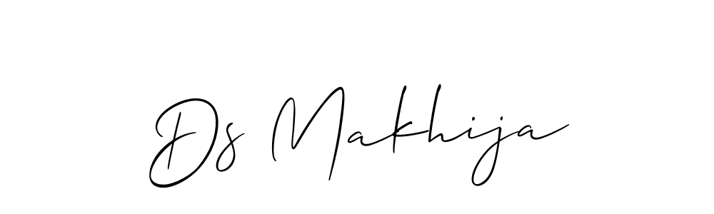 The best way (Allison_Script) to make a short signature is to pick only two or three words in your name. The name Ds Makhija include a total of six letters. For converting this name. Ds Makhija signature style 2 images and pictures png