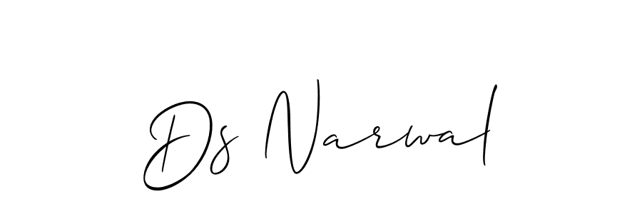 Similarly Allison_Script is the best handwritten signature design. Signature creator online .You can use it as an online autograph creator for name Ds Narwal. Ds Narwal signature style 2 images and pictures png