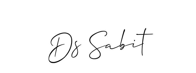 if you are searching for the best signature style for your name Ds Sabit. so please give up your signature search. here we have designed multiple signature styles  using Allison_Script. Ds Sabit signature style 2 images and pictures png