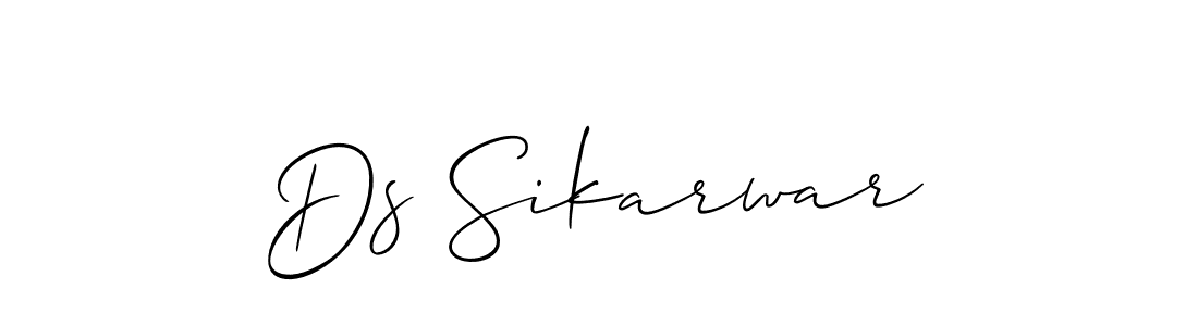 How to make Ds Sikarwar name signature. Use Allison_Script style for creating short signs online. This is the latest handwritten sign. Ds Sikarwar signature style 2 images and pictures png