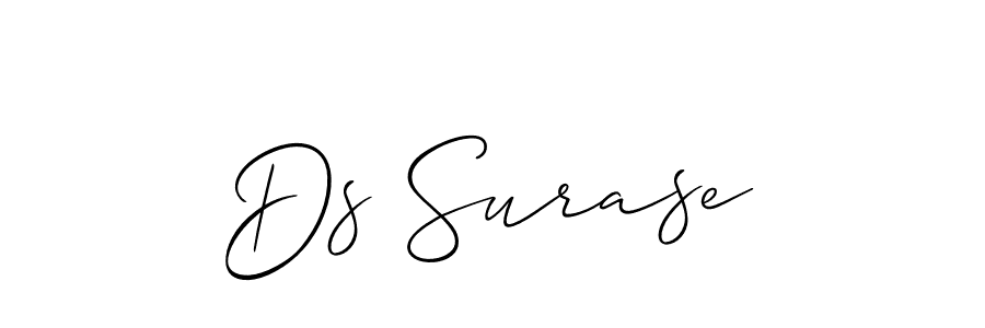 This is the best signature style for the Ds Surase name. Also you like these signature font (Allison_Script). Mix name signature. Ds Surase signature style 2 images and pictures png