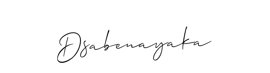 You should practise on your own different ways (Allison_Script) to write your name (Dsabenayaka) in signature. don't let someone else do it for you. Dsabenayaka signature style 2 images and pictures png