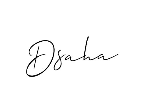 How to make Dsaha signature? Allison_Script is a professional autograph style. Create handwritten signature for Dsaha name. Dsaha signature style 2 images and pictures png