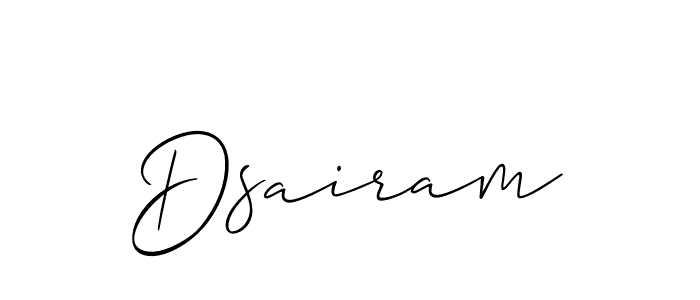 Dsairam stylish signature style. Best Handwritten Sign (Allison_Script) for my name. Handwritten Signature Collection Ideas for my name Dsairam. Dsairam signature style 2 images and pictures png