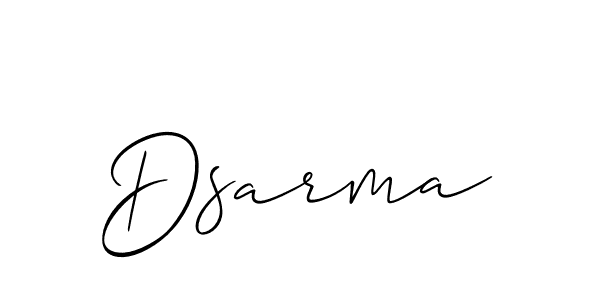 Make a beautiful signature design for name Dsarma. With this signature (Allison_Script) style, you can create a handwritten signature for free. Dsarma signature style 2 images and pictures png