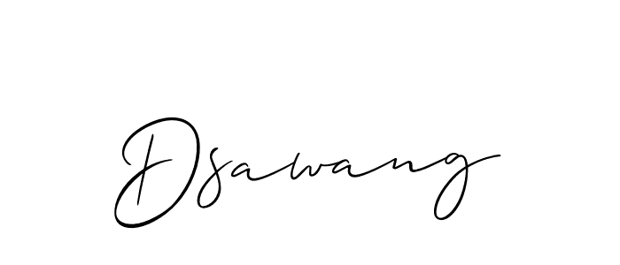 How to make Dsawang name signature. Use Allison_Script style for creating short signs online. This is the latest handwritten sign. Dsawang signature style 2 images and pictures png