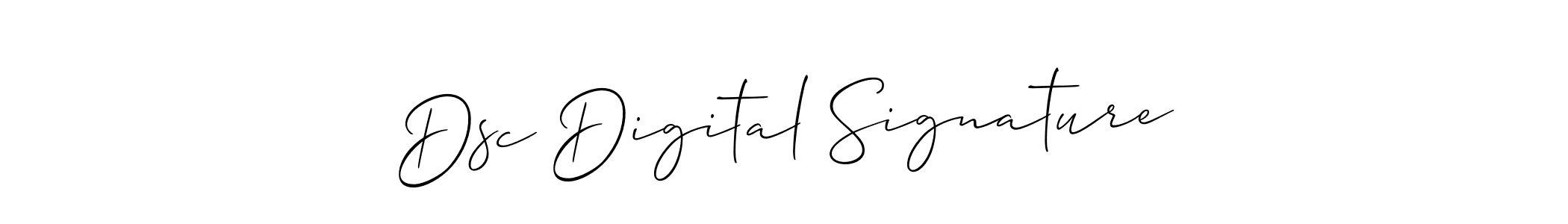 Use a signature maker to create a handwritten signature online. With this signature software, you can design (Allison_Script) your own signature for name Dsc Digital Signature. Dsc Digital Signature signature style 2 images and pictures png