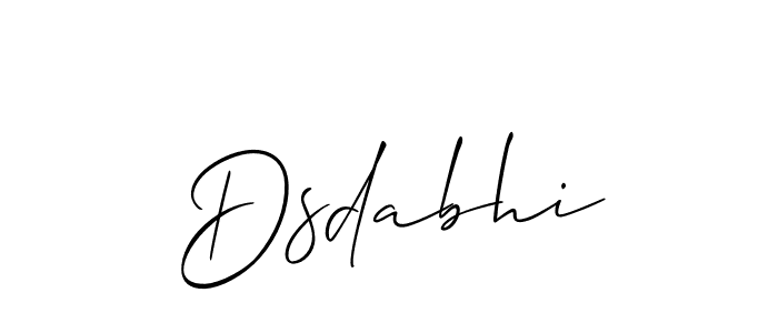 How to Draw Dsdabhi signature style? Allison_Script is a latest design signature styles for name Dsdabhi. Dsdabhi signature style 2 images and pictures png