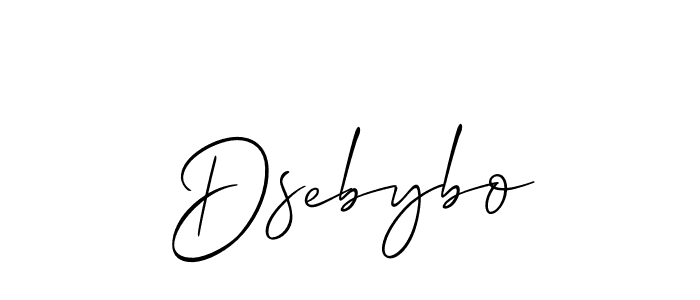 Create a beautiful signature design for name Dsebybo. With this signature (Allison_Script) fonts, you can make a handwritten signature for free. Dsebybo signature style 2 images and pictures png