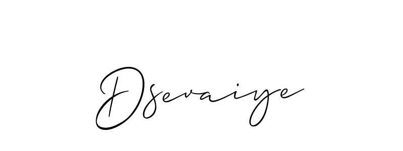 Also You can easily find your signature by using the search form. We will create Dsevaiye name handwritten signature images for you free of cost using Allison_Script sign style. Dsevaiye signature style 2 images and pictures png