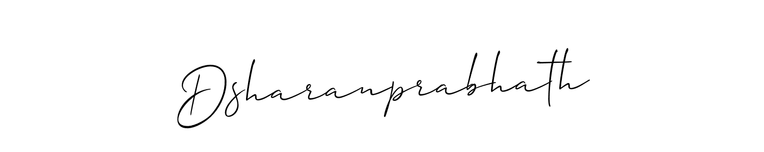 Use a signature maker to create a handwritten signature online. With this signature software, you can design (Allison_Script) your own signature for name Dsharanprabhath. Dsharanprabhath signature style 2 images and pictures png