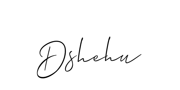 How to make Dshehu name signature. Use Allison_Script style for creating short signs online. This is the latest handwritten sign. Dshehu signature style 2 images and pictures png