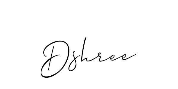 Make a beautiful signature design for name Dshree. With this signature (Allison_Script) style, you can create a handwritten signature for free. Dshree signature style 2 images and pictures png