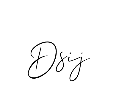 How to make Dsij name signature. Use Allison_Script style for creating short signs online. This is the latest handwritten sign. Dsij signature style 2 images and pictures png