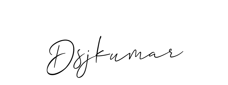 Also we have Dsjkumar name is the best signature style. Create professional handwritten signature collection using Allison_Script autograph style. Dsjkumar signature style 2 images and pictures png